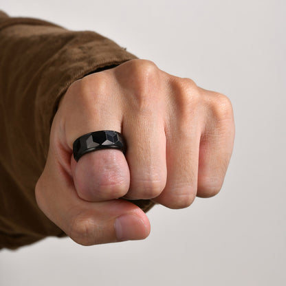 Men's Tungsten Ring Personality Fashion Trend Ornament
