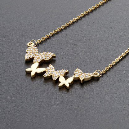 French light luxury butterfly necklace
