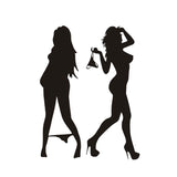 Bikini car stickers beauty reflective stickers