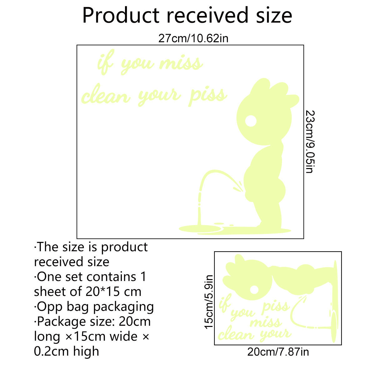 Toilet Warning Toilet Creative Self-adhesive And Removable Wall Stickers