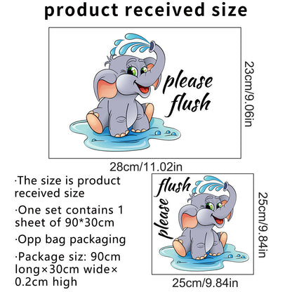 Toilet Warning Toilet Creative Self-adhesive And Removable Wall Stickers