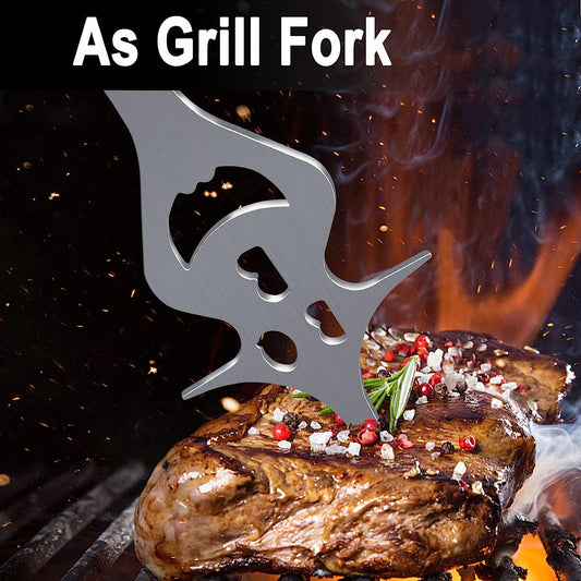Multifunctional 6 In 1 Barbecue Fork Accessories BBQ Kitchen Gadgets